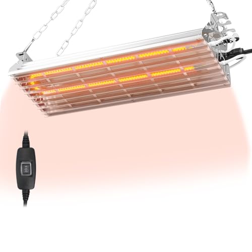 Energy Saving 600W Coop Heater with 2-Mode Switch, Adjustable Winter Warmth for 15 Sq Ft Chicken Coops, Safe & Thermostat Controlled Alternative - style: 2-speed switch