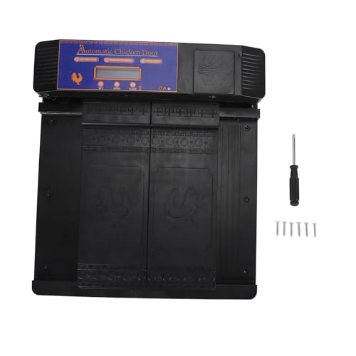Smart LED Screen Automatic Chicken Coop Door with Timer, Chicken Coop Door Double Open Design for Poultry Breeders and Backyard Livestock Keepers