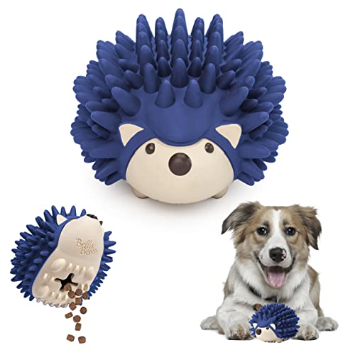 Bella Boo Pets Interactive Dog Toy for Strong Chewers - Freddy The Hedgehog Blue All-in-One Treat Ball + Food Dispensing Slow Feeder Dog IQ Puzzle + Dog Crate Toy for Medium and Large Breed Dogs - color: Blue