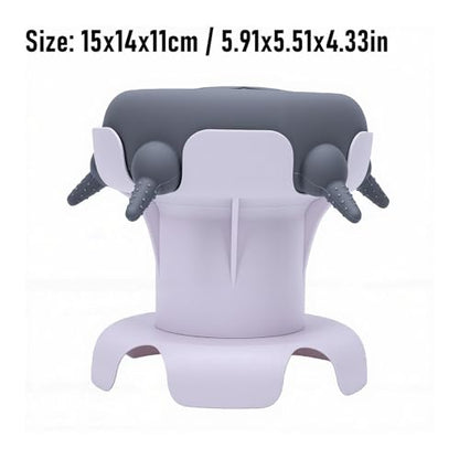 Pssopp Silicone Puppy Nursing Station Pet Milk Feeder Station, Silicone Puppy Nursing Feeder Milk Bowl for Newborn Rabbits Kittens Other Animals Feeding Supplies (Grey) - color: Grey