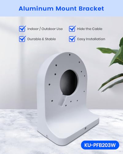 Compatible with HDW4433C-A, HDBW4431R-ZS, HDBW4431R-S, HDBW4431R-AS and Related Series, Waterproof Wall Mount Bracket, Aluminum Alloy Arm for IP Dome Cameras - size: Pole Bracket 1 for Dome Cam