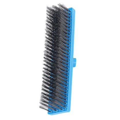 Zerone Heavy Duty Steel Wire Broom, 30cm Plastic Head Stainless Steel Handle Outdoor Floor Scrub Brush with Extended Pole, for Patios Decks Gardens Concrete Garages (160cm) - size: 160cm