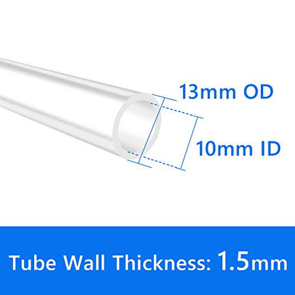 Quickun Pure Silicone Tubing, 10mm ID x 13mm OD High Temp Food Grade Tube Pure Silicone Hose Tube for Home Brewing, Beer Line, Kegerator, Wine Making, Aquaponics, Air Hose by Proper Pour (3.28 Ft) - size: 10mmx13mm, style: 3.28Ft (1meter)