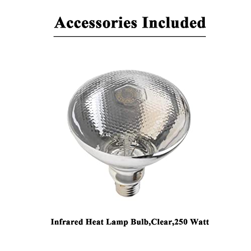 Commercial Food Heat Lamp French Fry Warmer Light for Food Service Hanging(Dia25cm(Copper))