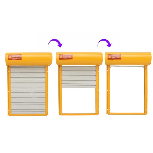 Pssopp Automatic Chicken Coop Door, Solar Powered with Timer, Durable for Poultry Safety, 14.6x9.7 in, Ideal for Ducks and Geese (Yellow) - color: Yellow