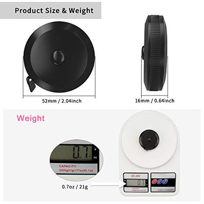 DiCUNO 60-Inch 1.5 Meter Soft and Retractable Measuring Tape,Pocket,Body Tailor Sewing Craft Cloth Dieting Tape Measure (3 Pcs of Black) - color: Black*3pcs