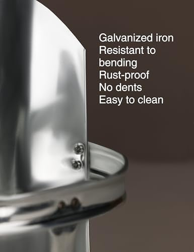 Tackmore 2/Pack Galvanized Feed Scoops for Horses,Feed Scoop for Livestock Heavy Duty Stackable 2 Sizes Metal Feed Scoop