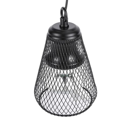 GLOGLOW Reptile Heat Lamp Guard, Heat Lamps with Dimming Switch and Chew Resistance Springs for Reptile Terrarium Up to 100W Bulbs Lamp Guard, Cover (US Plug)