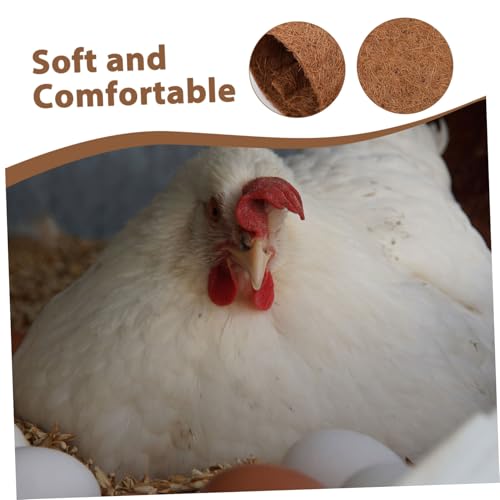 BESPORTBLE 4pcs Reusable Coconut Nesting Pads for Chicken Coop Washable Nest Box Liners Soft and Cozy Egg Laying Mats for Hens Suitable for All Chicken Easy to Clean and Maintain