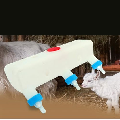 3L Plastic Animal Feeding Bottle for Baby Goats,Lambs,Piglets,Puppies,Calves | Multi-Pacifier Farm Feeder for Livestock Pets
