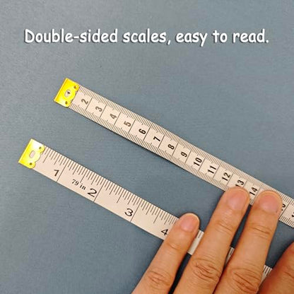 3 Pack Soft Tape Measure Double Scale 79 Inch, Body Measuring Tape Fabric Craft Sewing Flexible Vinyl Ruler & Medical Body Measurement for Body Weight Loss (White) - color: White