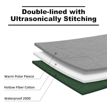 Large Outdoor Waterproof Blanket Extra Thick Fleece Stadium Blanket for Camping, Car, Pet, Picnics - Windproof, Wearable, Machine Washable 80" x 58" (Green) - color: Green