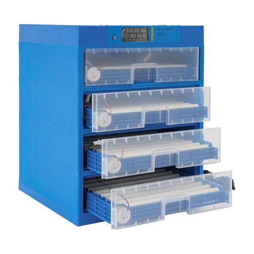 256 Eggs Automatic Incubator, 80w 110v Electric Poultry Hatcher Machine Digital Poultry Hatcher Machine Tabletop Electric Digital Poultry Hatchers Machines with Led Display for hatching Eggs Duck Eggs