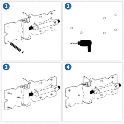 K Kasonic Self Closing Gate Hinges, Heavy Duty Door Hinges Hardware Kit for Vinyl/PVC/Wooden Fence Gates, 90 Degree Adjustable, Fits 3/4" to 1" Gap with Adjuster Tool and Screws