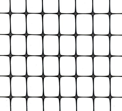 Tenax Multi-Purpose Net - Black Plastic Netting, Versatile Garden Fence - 3' x 50' - Polypropylene - size: 3' x 50'