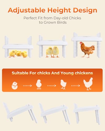 12"x12" Chick Heat Plate | Adjustable Height Angle | Remote Precise Temp Control | 30W Low-Energy Heater | Stable Anti-Tip Frame | Suitable for Up to 20 Chicks & Indoor Brooding