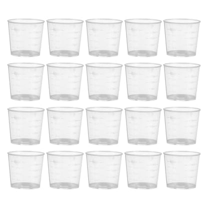 HEMOTON 30pcs Reptile Feeding Cups Set 20ml Graduated Measuring Bowls for Lizard Gecko Water and Food Feeder Pet Terrarium Supplies
