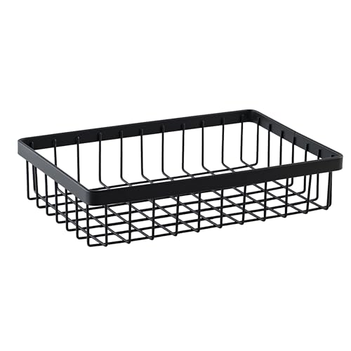 G.E.T. WB-962-MG Rectangular Metal Storage Wire Basket for Pantry, Produce and More, 9" x 6" x 2", Gray - size: 9" x 6", style: 2" Deep