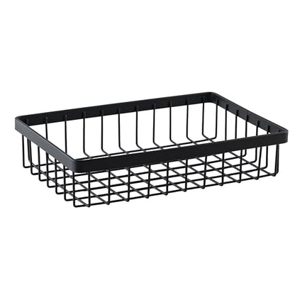 G.E.T. WB-962-MG Rectangular Metal Storage Wire Basket for Pantry, Produce and More, 9" x 6" x 2", Gray - size: 9" x 6", style: 2" Deep