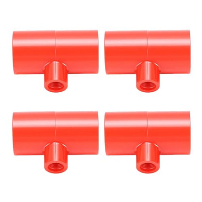 Automatic Poultry Waterer Fittings, 20PCS Thickened PVC No Drilling Required Chicken Waterer Tee Fittings, PVC Tee for Poultry with Threaded Nipples for Ducks Chickens
