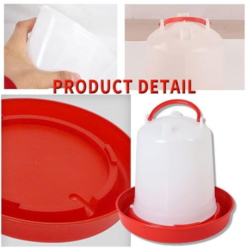 2 Pack 1.5L Chick Waterer with Handle – Poultry Drinker Set for Chicks, Ducks, Turkeys, and Small Farm Birds | Plastic Water Dispenser for Coop