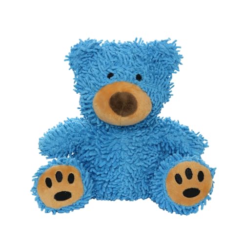 MIGHTY® 2 Pack Microfiber Medium Bear Dog Toys | Ultra Durable Plush Toy with Multiple Layers & Reinforced Seams , Washable and Floats , Mighty® Construction - color: 2PK Blue Bear