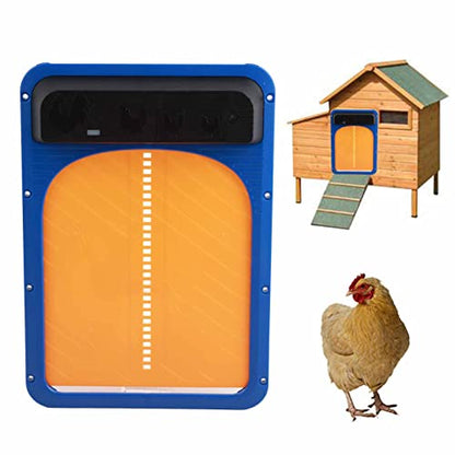 Automatic Chicken Coop Door with Light Sensor Waterproof Chicken Door Opener Battery Operated Automatic Door for Chicken Run, Chicken Coop Accessories