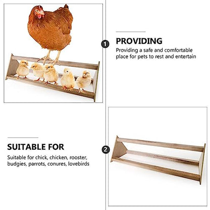 POPETPOP Chicken Perch - Wooden Chicken Roosting Bar Bird Perch Coop Accessories Chick Stand Trainning Toy Coop Toys for Hens Chicks Birds