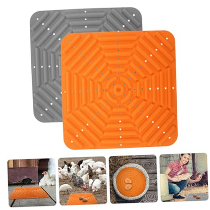 Levemolo Washable Silicone Chicken Nesting Pads 2-Piece Set for Laying Hens Sturdy Nest Box Liners for Chicken Coop Easy to Clean Nesting Box Supplies