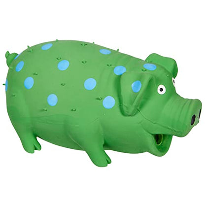 Pawtown, Large Latex Pig Dog Toy, Green