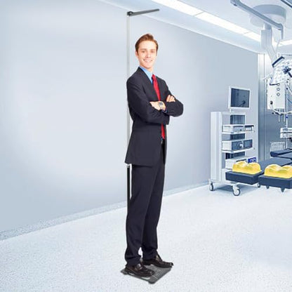 2-in-1 Height and Weight Scale - Smart Digital Height & Weight Measuring Tape, 0.44-396 lbs, 8-74 inch, APP Health Tracking, Temperature Display, for Home/Gym/Hospital