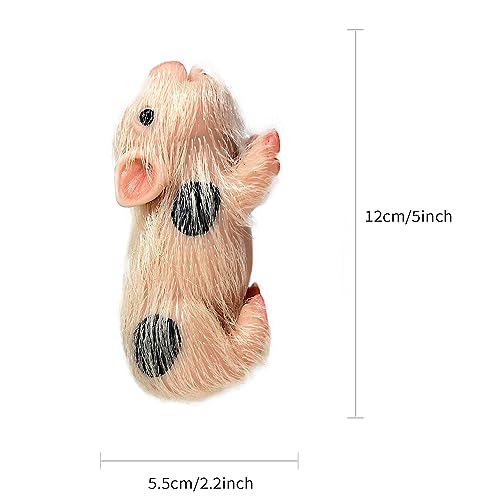 OtardDolls Reborn Piggy Dolls, 5 Inch Full Silicone Soft Lifelike Mini Pig Dolls Mini Realistic Newborn Cute Realistic Animals Pig Toy for Happy Birthday, Christmas