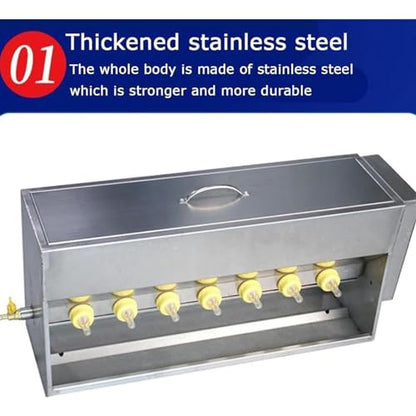 Piglet Nursing Bottle, Piglet Feeder, 10/14 Nipple, Piglet Care Station, Stainless Steel Piglet Feeder, Suitable for Piglets, Lambs,10 Heads - size: 10 heads