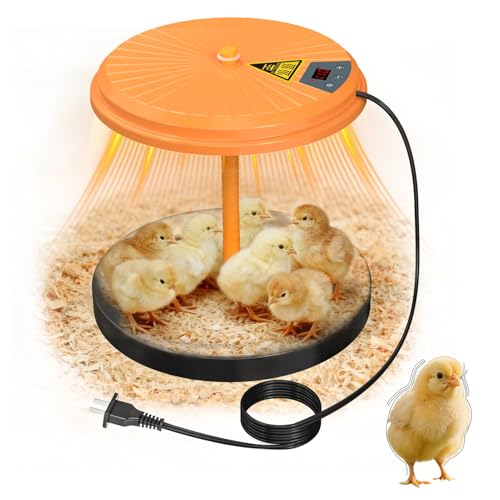 YUYTE Chick Brooder Heater, Adjustable Height Angle Thermostat Control Energy Efficient Pet Warmer with ABS Plastic Design, for Poultry Duck Goose Farm Lab Home