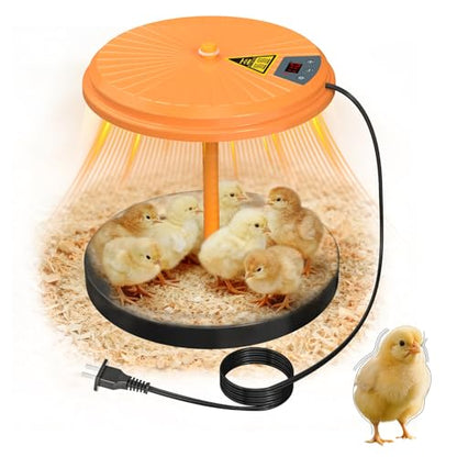 YUYTE Chick Brooder Heater, Adjustable Height Angle Thermostat Control Energy Efficient Pet Warmer with ABS Plastic Design, for Poultry Duck Goose Farm Lab Home