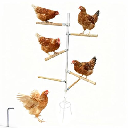 6pack Chicken Roosting Bars with Conectors, Adjustable & Replaceable Wood Bar (13" L) - size: 6pack Bars