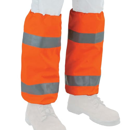Ergodyne GloWear 8008 High Visibility Reflective Leg Gaiters, Orange,2 - color: Orange