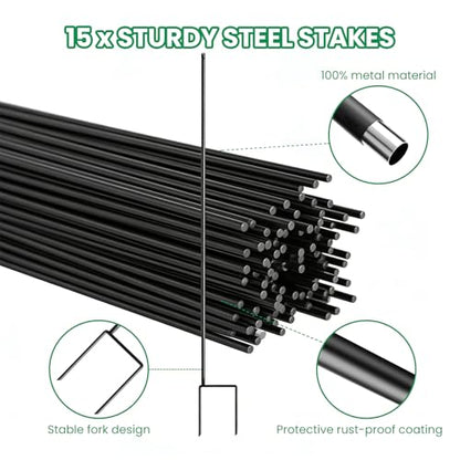 SUNYRISY Garden Mesh Fence Temporary Fencing Outdoor Dog Fence with Steel Stakes, 40in x 98.4ft Chicken Fencing Plastic Netting Animal Barrier for Backyard Poultry Pet, Black Grid - color: Black Grid