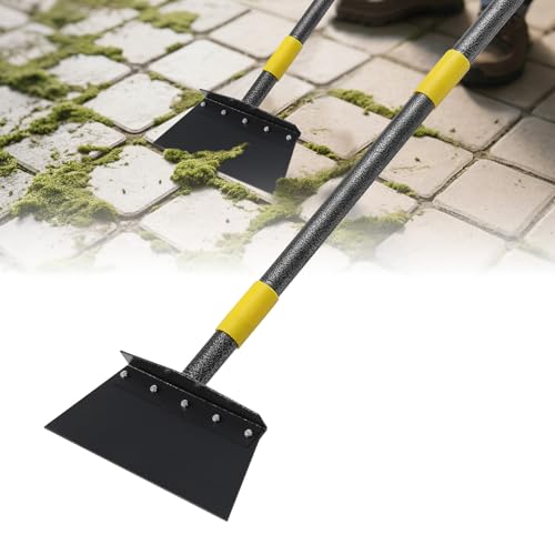 Heavy-Duty Garden Shovel 72inch All-Season Outdoor Tool with 4.3" Wide Blade, Rust-Proof Steel & Ergonomic Handle for Seniors (Weed Removal, Snow Scraper, Moss Cleaner) - size: 72 inch
