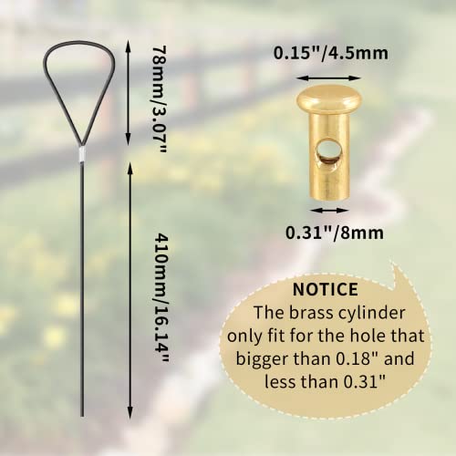 Biaungdo 2 Sets Gate Latch Cable Pull, Black Spring with Adjustable Door Latch Gate Opener for Metal Wooden Fence, Garden