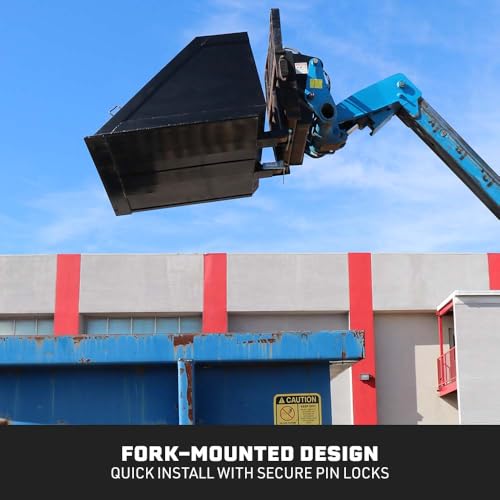 Titan Attachments Fork Mounted Telehandler Dirt Bucket, 72" Wide, 1.4 Cu Yd Capacity, Reinforced Grade 50 Structural Steel, for Landscaping & Construction - size: Bucket Size: 72"