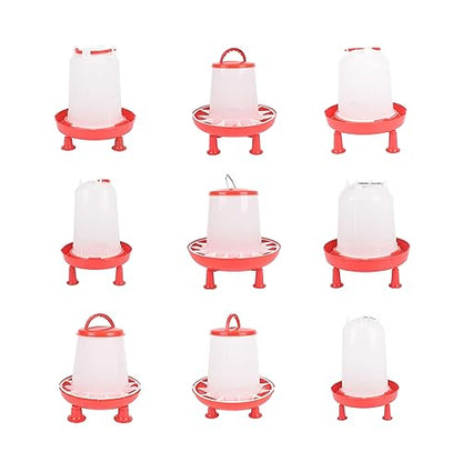 Thicken Chick Fountain Waterer Set for Outdoor Poultry Feeding Water Containers for Duck Quails Pigeons Water Fountain - size: 9KG
