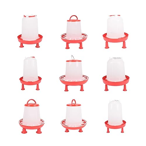 Thicken Chick Fountain Waterer Set for Outdoor Poultry Feeding Water Containers for Duck Quails Pigeons Water Fountain - size: 3L