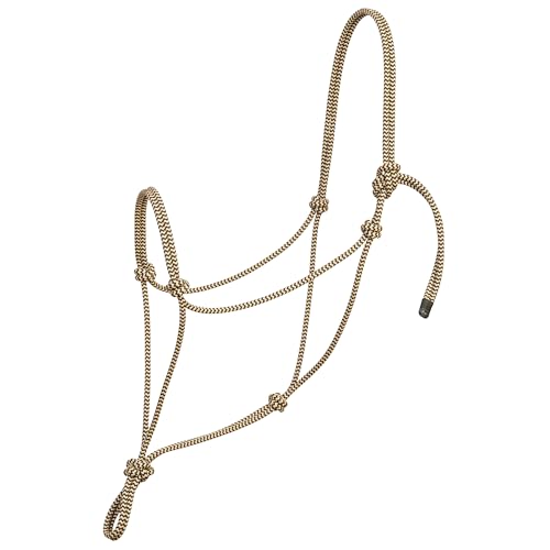 Silvertip Weaver Leather Big Sky Rope Halter, Tan/Black, Small,35-9584-W33 - color: Tan/Black, size: Small