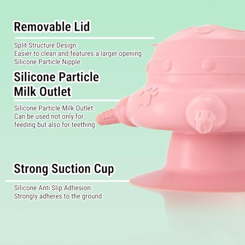 Haofy Puppy Milk Feeder Food Grade Silicone Suction Cup Base Multifunctional Kitten Nursing Station for Newborn Pets Milk Water Feeding Bowl