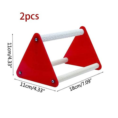 Chick Perch, 2PCS Safe Triangle Ladder for Parrot - Chicken Coop Accessory, Pet Toy, Baby Chicken Stand