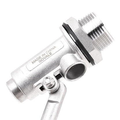 Stainless Steel Float Ball Valves - 1" NPT Male Thread Flow Control Float Sensor Valve Automatic Water Level Control Float For Tank Pond Water Tower - size: 1 Inch