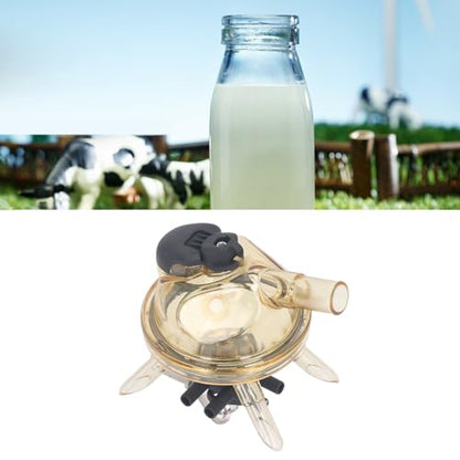 TOPINCN 380CC Milking Claw Stainless Steel Milk Collector with Transparent Cover for Cow Milking Machine Food Grade PSU Material for Efficient Milk Collection