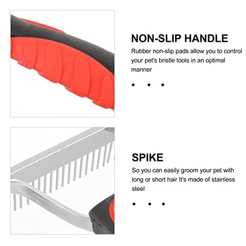 Ipetboom Horse Grooming Rake Handle Comb for Cleaning of Horses Resistant Grooming Tool for Livestock Care Easy to Clean Non- Design
