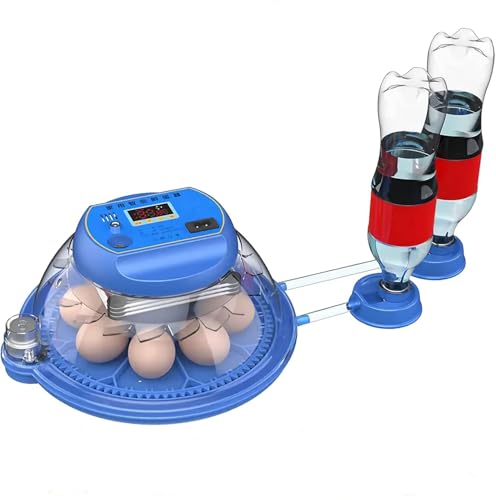 26-52 Eggs Automatic Incubator with Upgrade Automatic Water Adding, 360 Degree View, Egg Turner, Temperature Control, Egg Candler, for Hatching Eggs, Without Installation Use - size: 8-BLUE1